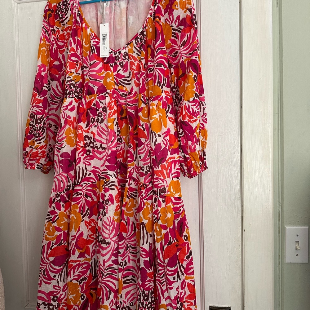 Trina Turk Pink and Orange Dress